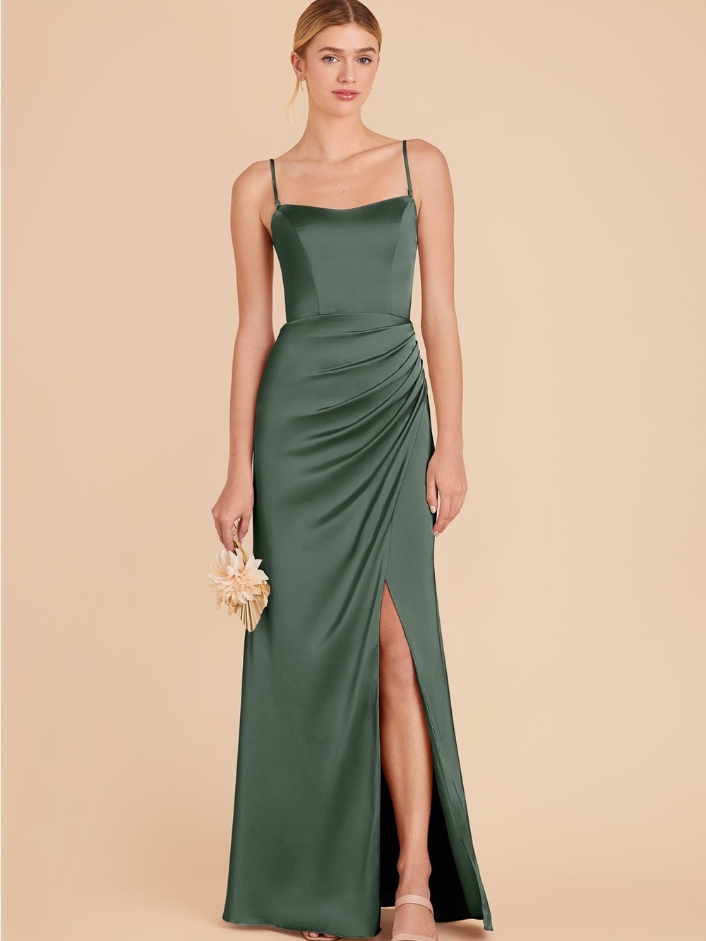 Birdie Grey Anne Dress - Matte Satin
